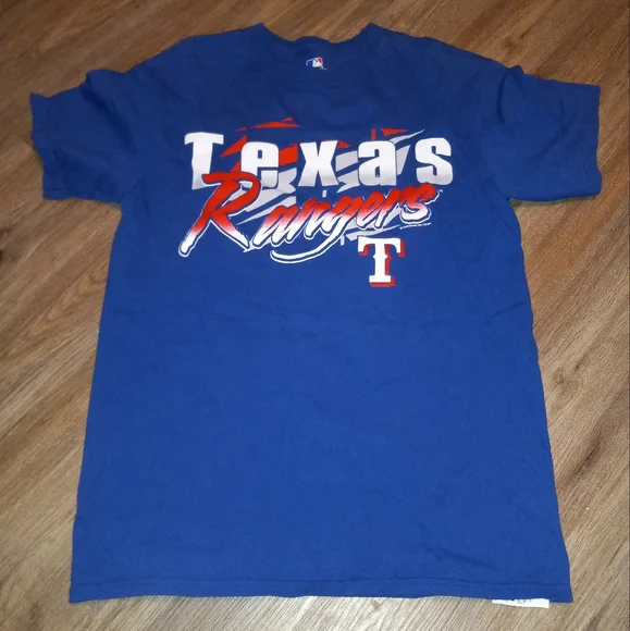 🐮 🐄 Texas Rangers Baseball Short Sleeve T-Shirt - Picture 1 of 4